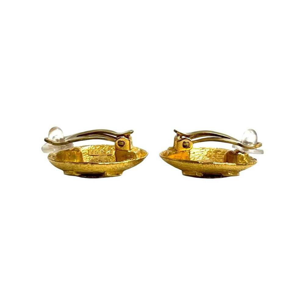 CHANEL Gold Logo Earrings - Picture 3 of 7